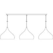 Losse opbouw basis voor pendels 3x, wit, 120cm