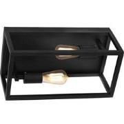 KAGO zwart plafonnier 2xE27 max 60W