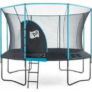 TP Toys Trampoline  365 cm Genius 12 - met veiligheidsnet - Zwart/blau...