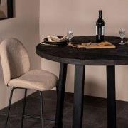 Bartafel Rond 110cm - Zwart - Mangohout - Bartafel Lowie