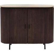 Dressoir 120cm - Bruin Mangohout/Travertin - Amber