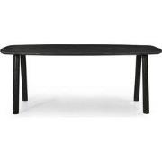 Eettafel Deens Ovaal 200cm - Zwart Mangohout - Leone