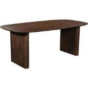 Eettafel Deens Ovaal - Donkerbruin Mangohout - 240x100x76cm - Juro