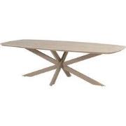 Nevada low dining tafel latte keramiek sabia panna 250 x 105 cm