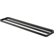 Rim dubbele handdoekrek metaal zwart - 70 x 2.5 cm