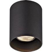 BABAR Plafondlicht zwart rond 1xGU10 excl (max 50W)