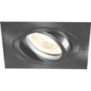 Lina strakke inbouwspot LED vierkant alu  + GU10 5W