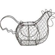 Clayre & Eef Paas Mandje Kip 40x23x28 cm Zwart Ijzer Mand