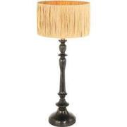Anne Lighting - tafellamp - Bois - zwart - gras hout - Ø 30cm - E27 - ...