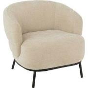 J-Line - Loungestoel Mars Populierenhout/schuim Beige - 84x82x76cm