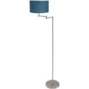 Mexlite - vloerlamp - Bella - staal - metaal velours stof - Ø 45cm - E...