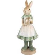 Clayre & Eef Beeld Konijn 17x15x40 cm Groen Polyresin Woonaccessoires