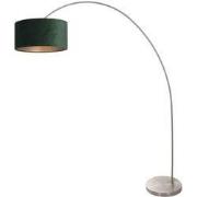 Mexlite - vloerlamp - Solva - staal - metaal stof - booglamp - E27 - 3...