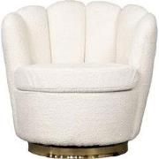 Teddy Fauteuil Wit - Met Gouden Onderstel - Fauteuil Quinty - Giga Meu...