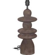 PTMD Tafellamp Callain - 20x20x45 cm - Hout - Bruin