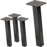 Set van 4 tafelpoten schuin H30 cm donkergrijze look industrieel gemaa...