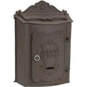 Clayre & Eef Brievenbus  27x11x37 cm Bruin Ijzer Rechthoek Post Wandbr...
