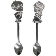 Clayre & Eef Lepels Set van 2  12 cm Zilverkleurig Metaal Kinderen Eet...