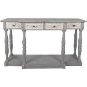 Clayre & Eef Sidetable  142x42x85 cm Grijs Hout Rechthoek Wandtafel
