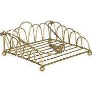 Clayre & Eef Servettenhouder  20x20x9 cm Goudkleurig Ijzer Vierkant Se...