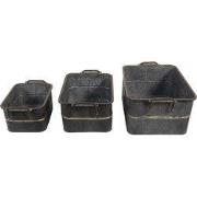 Clayre & Eef Planthouder  45x32x20 cm Grijs Ijzer Rechthoek Planthoude...