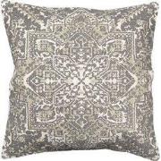 Clayre & Eef Kussenhoes  50x50 cm Grijs Groen Katoen Vierkant Sierkuss...