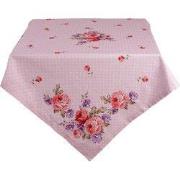 Clayre & Eef Tafelkleed  130x180 cm Roze Paars Katoen Rechthoek Rozen ...