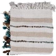 Clayre & Eef Plaid  125x150 cm Beige Katoen Strepen Deken