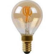 E14 LED Kogellamp Spiraal G45 3W Amber 2200K Dimbaar