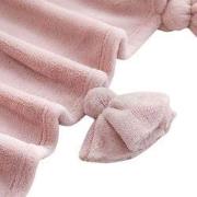 Amelie Home - Milky Powder Pluche Deken Met Kwastjes - Oud roze - 150x...