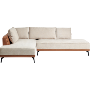 Beliani MYKEN - Hoekbank-Beige-Polyester