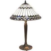 Lumilamp Tiffany Tafellamp Ø 40x62 cm Wit Bruin Glas