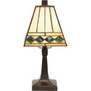 Lumilamp Tiffany Tafellamp Ø 20x30 cm Beige Groen Glas