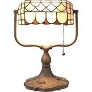 Lumilamp Tiffany Tafellamp 26x21x37 cm Beige Bruin Metaal