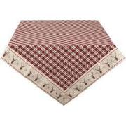 Clayre & Eef Tafelkleed  150x250 cm Rood Beige Katoen Rechthoek Ruit H...