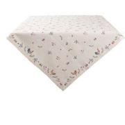 Clayre & Eef Tafelkleed  130x180 cm Beige Blauw Katoen Vierkant Kip en...
