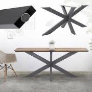 ML-Design Tafelpoten X-Design, antraciet, 78x71x120 cm, gemaakt van me...