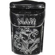 Clayre & Eef Brievenbus  22x7x33 cm Zwart Wit Metaal Bloemen Mail Wand...