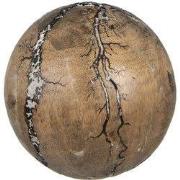 Clayre & Eef Kerstbal  Ø 12 cm Bruin Hout Kerstboomversiering