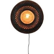 Wandlamp Palawan - Bamboe Zwart - Ø40cm