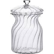Clayre & Eef Voorraadpot Deksel  Ø 9x15 cm Glas Rond Voorraadbus