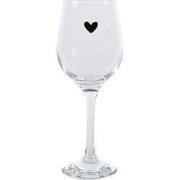 Clayre & Eef Wijnglas Hart 300 ml Transparant Glas Wijnkelk