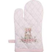 Clayre & Eef Kind Ovenwant  12x21 cm Roze Katoen Konijn