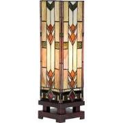 Lumilamp Tiffany Tafellamp 15x15x54 cm Beige Glas