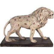 Clayre & Eef Decoratie Beeld Leeuw 55x23x40 cm Beige Bruin Keramisch m...