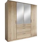 Kast met 4 deuren waarvan 1 spiegel, 4 laden - L180 cm