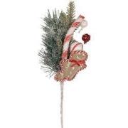 Clayre & Eef Decoratie Tak 30 cm Groen Kunststof Gingerbread man Kerst...