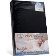 H&D Dubbel Jersey Hoeslaken - Zwart Extra breed 200x200cm - 100% Katoe...