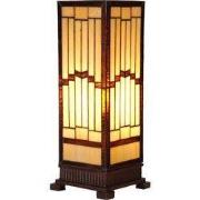 Lumilamp Tiffany Tafellamp 17x17x44 cm Beige Glas