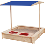 HIXA Afsluitbare Zandbak - voor Kinderen - met Overkapping - Deksel - ...